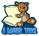 I Miss You Teddy Bear smiley (Miss you smileys)