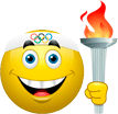 smiley of olympic torch bearer