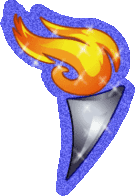 icon of olympic torch glitter