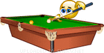 playing a game of pool smiley