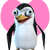 Kissing Penguin animated emoticon