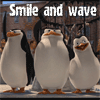 smile and wave madagascar penguins smiley
