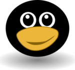 Smiling Penguin Face smiley (Penguin emoticons)