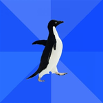 Socially Awkward Penguin Meme smiley (Penguin emoticons)