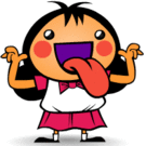 Girl Poking Out Tongue emoticon (Playful and cheeky emoticons)
