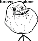 emoticon of Forever Alone Rage