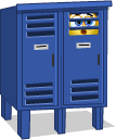 Stuck in locker animated emoticon