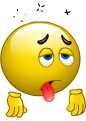 Exhausted animated emoticon