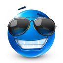 Sunglasses smile emoticon (Smiling emoticons)