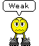 Weak animated emoticon
