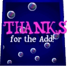Bubbly Thanks For The Add animated emoticon