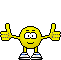 Double Thumbs Up Thanks animated emoticon