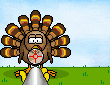 Shooting Turkey smiley (Thanksgiving smileys)