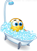 Bubble Bath emoticon (Bathroom smileys)