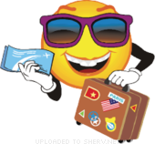 Holiday Ticket emoticon (Travel and Holiday emoticons)