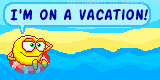 I'm on a vacation emoticon | Emoticons and Smileys for Facebook/MSN