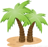 Palm Trees emoticon (Trees and plants emoticons)