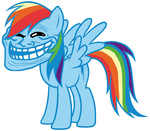 Rainbow Dash Troll emoticon