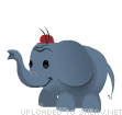 Happy Baby Elephant emoticon (Wild Animals)